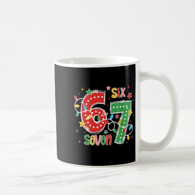 67 Christmas 6 7 Meme Pajamas Holiday Gen Alpha Sl Coffee Mug (Right)