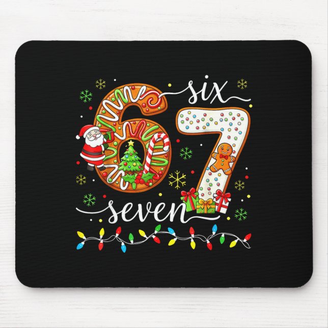 67 Christmas 6 7 Meme Pajamas Holiday Gen Alpha Sl Mouse Pad (Front)