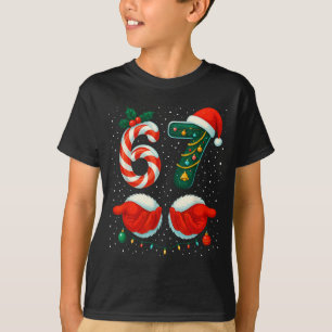 67 Christmas 6 7 Meme Pajamas Holiday Gen Alpha Sl T-Shirt