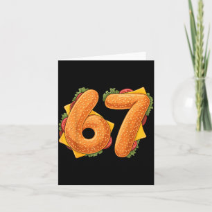 67 Christmas Burger Shirt 6 7 Meme Funny 67 Hambur Card