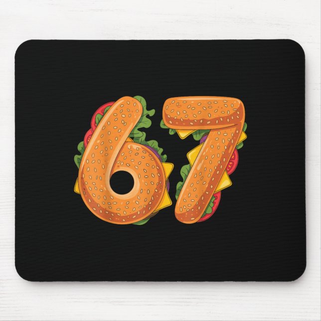 67 Christmas Burger Shirt 6 7 Meme Funny 67 Hambur Mouse Pad (Front)