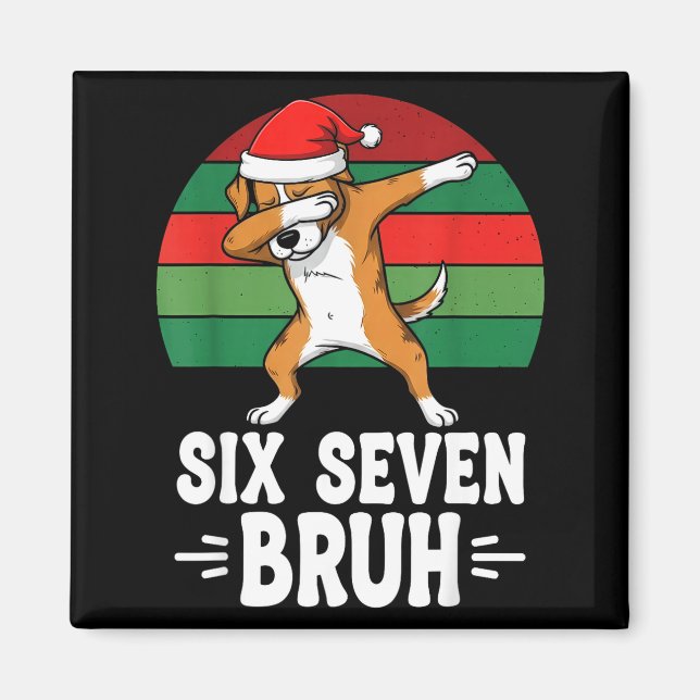 67 Christmas Funny 67 Brainrot Youth Kids Dog 67  Magnet (Front)