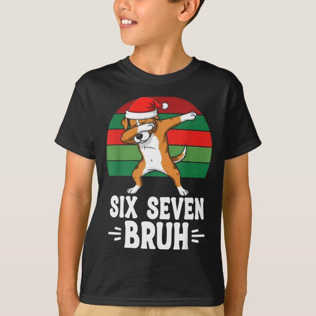 67 Christmas Funny 67 Brainrot Youth Kids Dog 67  T-Shirt (Front)