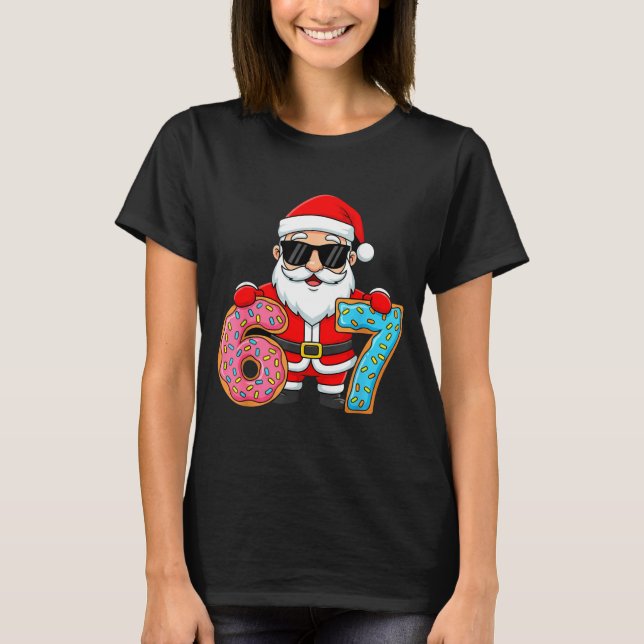 67 Christmas Funny 67 Meme Youth Kids Santa 67  T-Shirt (Front)