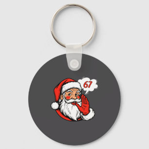67 Christmas Funny Six Seven Meme Brainrot Santa C Keychain