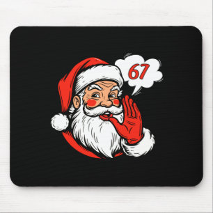 67 Christmas Funny Six Seven Meme Brainrot Santa C Mouse Pad