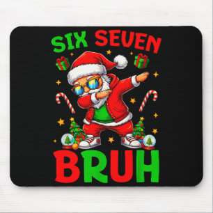 67 Christmas Funny Six Seven Meme Brainrot Santa K Mouse Pad