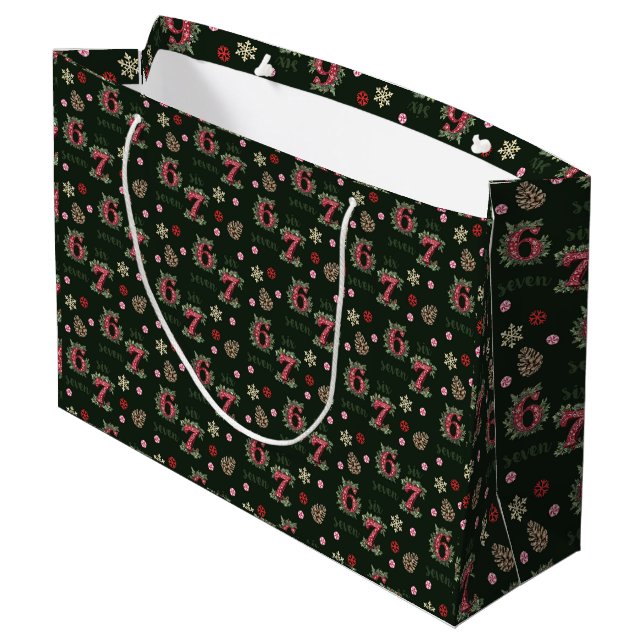 67 Christmas Gift Bag Six Seven Gift Wrap (Back Angled)
