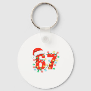 67 Christmas Lights Meme Saying 6 7 Costume Xmas L Keychain