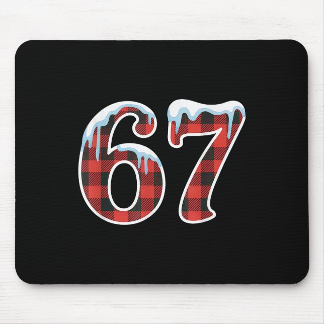 67 Christmas Meme Funny Six Seven Slang  Mouse Pad (Front)