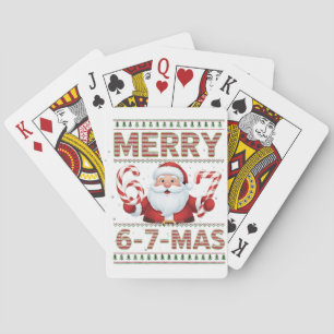 67 Christmas Merry 6 7 Mas Ugly Xmas Six Seven Poker Cards
