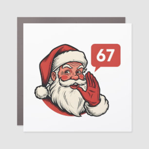 67 Christmas Merry Six Seven Brainrot Santa Claus Car Magnet