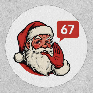 67 Christmas Merry Six Seven Brainrot Santa Claus Patch