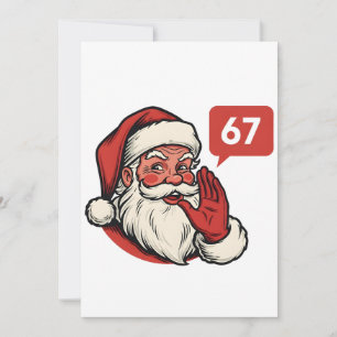 67 Christmas Merry Six Seven Brainrot Santa Claus Thank You Card