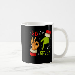 67 Christmas Santa Claus Green 6 7 Internet Meme X Coffee Mug