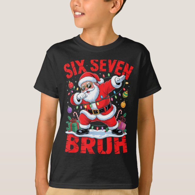 67 Christmas Shirt Santa Six Seven Bruh Men Women  (Front)