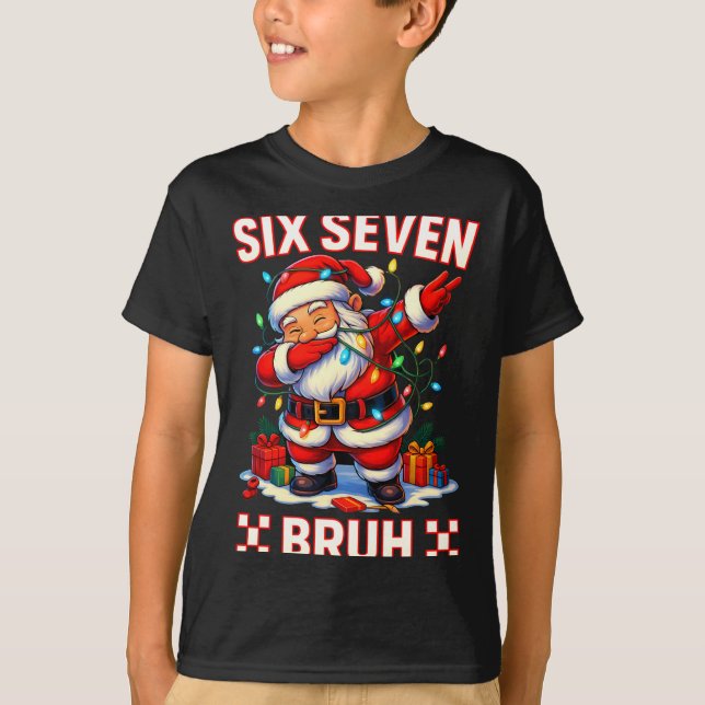 67 Christmas Shirt Santa Six Seven Bruh Men Women  (Front)