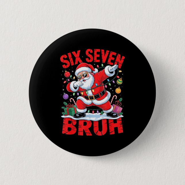 67 Christmas Shirt Santa Six Seven Bruh Men Women  Button (Front)