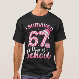67 Christmas Shirt Teacher Kids I Survived 67 Days