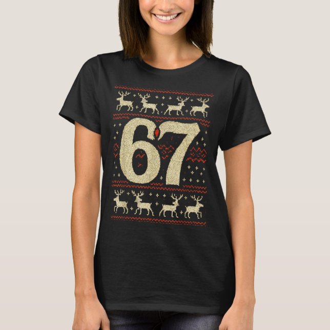 67 Christmas Sweater Ugly 6 7 Meme Six Seven Mason (Front)