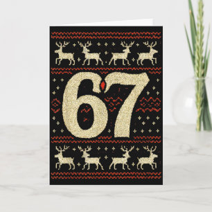 67 Christmas Sweater Ugly 6 7 Meme Six Seven Mason Card