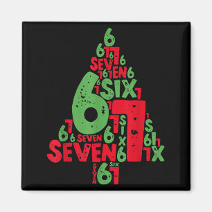 67 Christmas Tree Holiday Six Seven Meme Brainrot Magnet