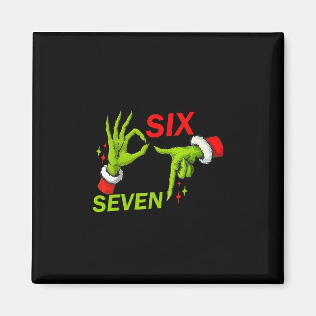 67 Christmas Trending Meme Saying 6 7 Meme Costume Magnet (Front)