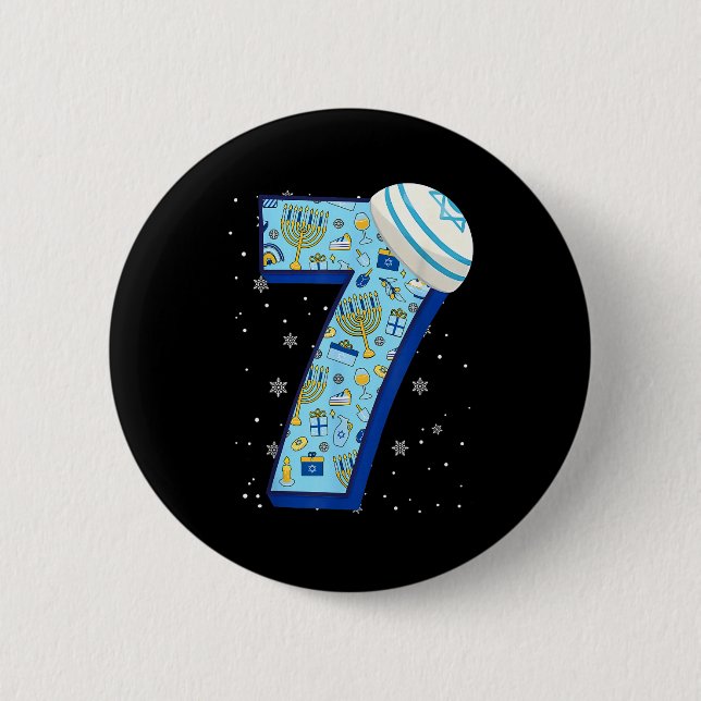 67 Couple Hanukkah Matching Six Seven Meme Jewish  Button (Front)
