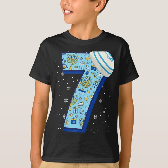 67 Couple Hanukkah Matching Six Seven Meme Jewish  T-Shirt (Front)