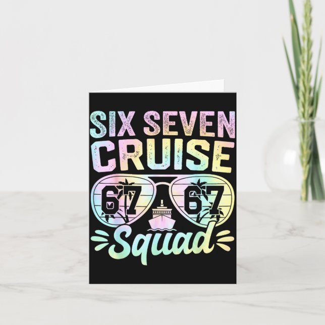 67 Cruise Squad 2025 Cruise Six Seven Meme Matchin Card (Front)