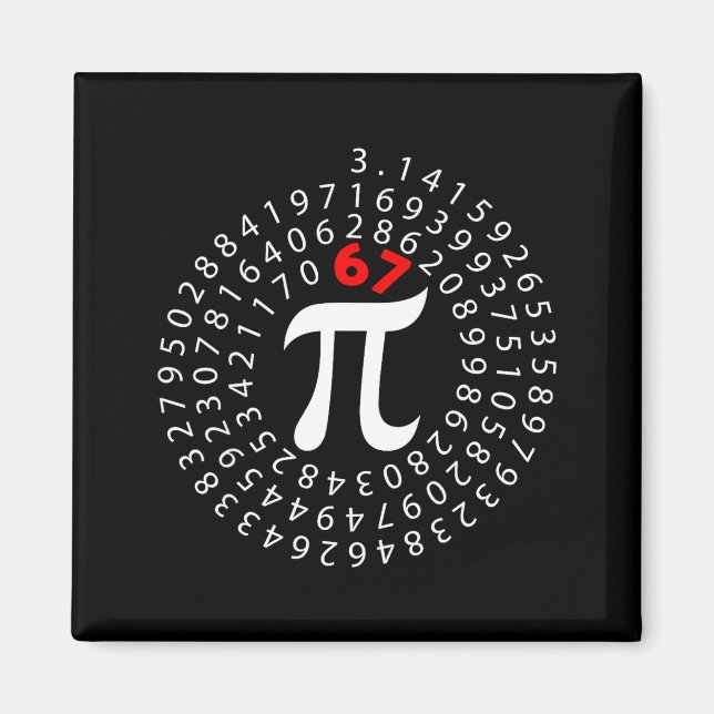 67 day six seven meme symbol math teacher boys67 d magnet (Front)