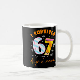 67 Days Of School Cool Teacher Design Coffee Mug