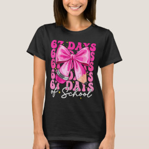 67 Days Of School Coquette Bow Six Seven Meme Teac T-Shirt