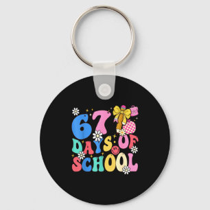 67 Days Of School Coquette Bow Students Teachers 1 Keychain