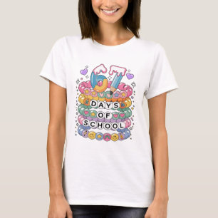 67 Days of School Cute Teacher Colorful Classroom T-Shirt