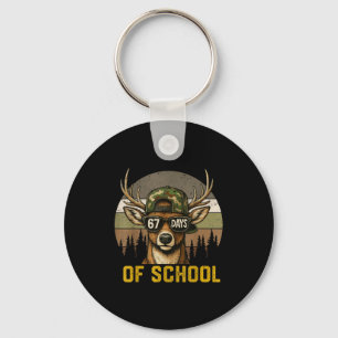 67 Days Of School Deer Hunting Boy Camo Boy Girl T Keychain