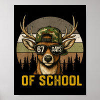 67 Days Of School Deer Hunting Boy Camo Boy Girl T