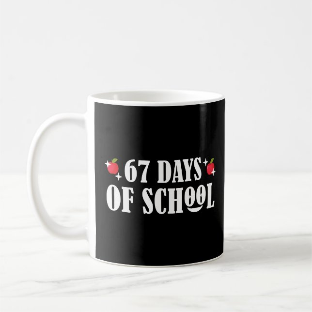 67 Days Of School Funny Six Seven Meme  Coffee Mug (Left)
