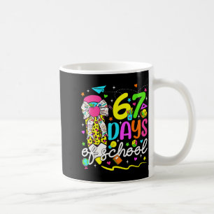 67 Days Of School Girls Coquette Bow Pencil 67 Day Coffee Mug