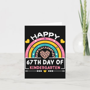 67 Days Of School Happy 67th Day Of Kindergarten T Card