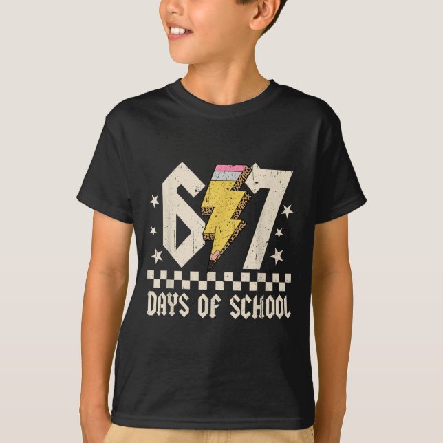 67 Days Of School Meme Slang Abcd Rock Boys Girls  T-Shirt (Front)