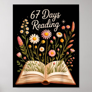67 Days Of School Reading Books Teacher 67th Day O Poster