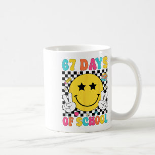 67 Days Of School Retro Smile Teacher Kids Six Sev Coffee Mug