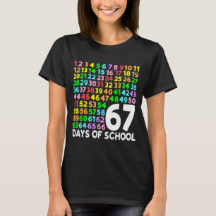 67 Days Of School Teacher Kids Boy 67 Math Numbers T-Shirt