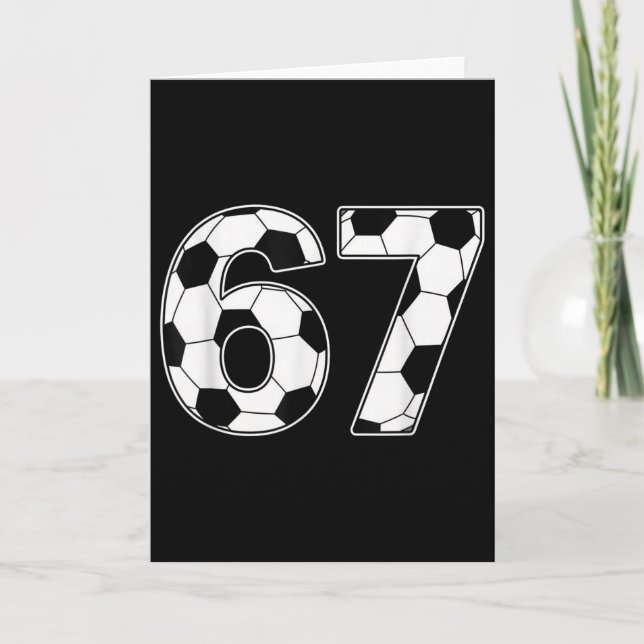 67 Days Of School Teachers Students Soccer  Card (Front)