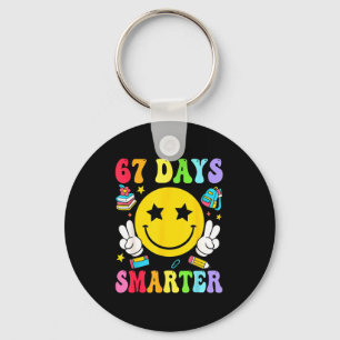 67 Days Smarter 67 Days Of School Teacher Student  Keychain