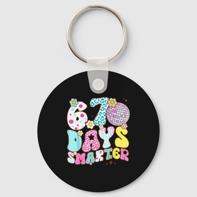 67 Days Smarter 67 Days School Teacher Students Me Keychain (Front)