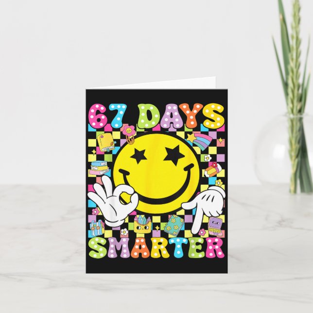 67 Days Smarter Funny Six Seven 67 Meme Teacher St Card (Front)