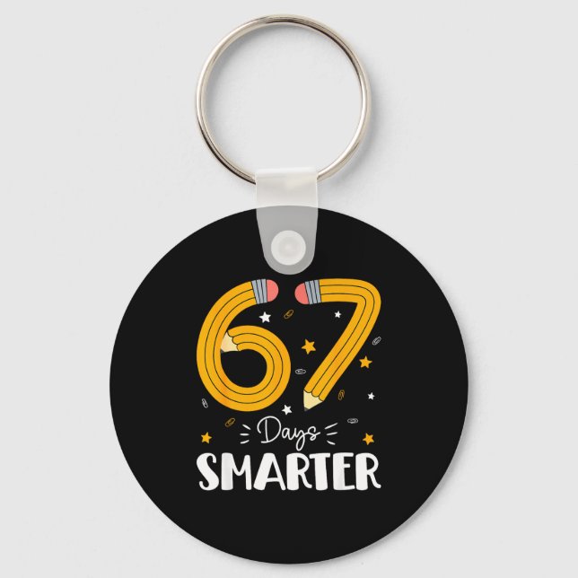 67 Days Smarter Gen Alpha Slang 67 Meme Teachers S Keychain (Front)