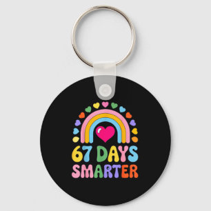 67 Days Smarter Happy Teacher Back To School Celeb Keychain